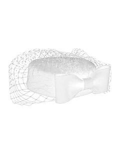 Jacqui Racewear Pillbox Hat in White