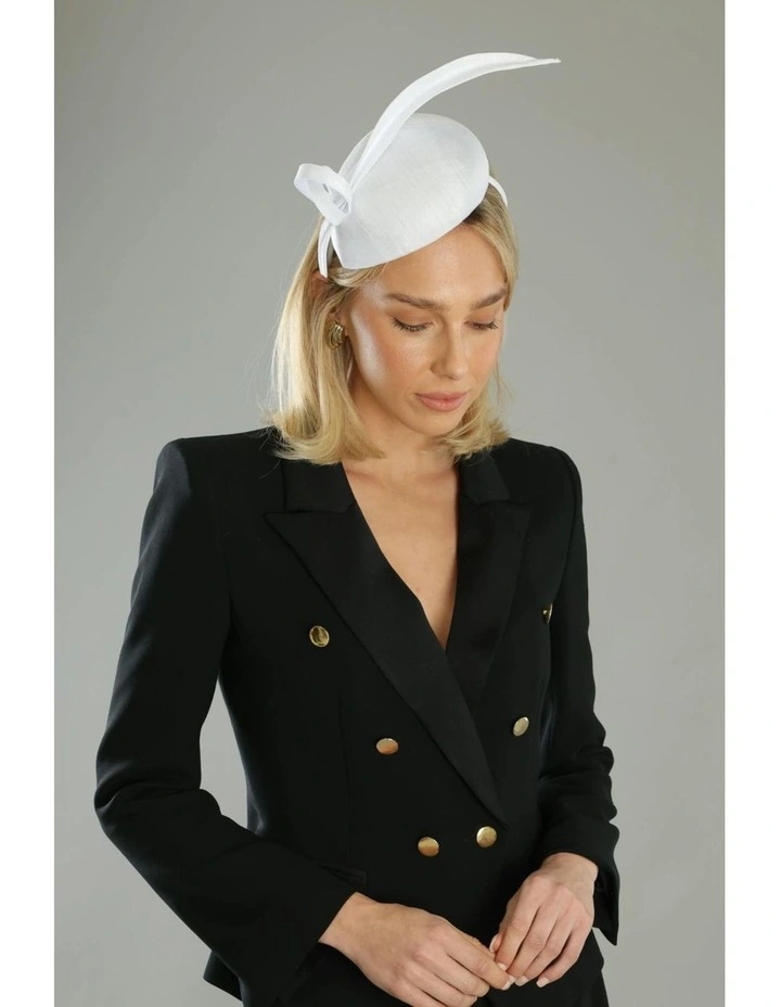 Yvette Fascinator in White image 3