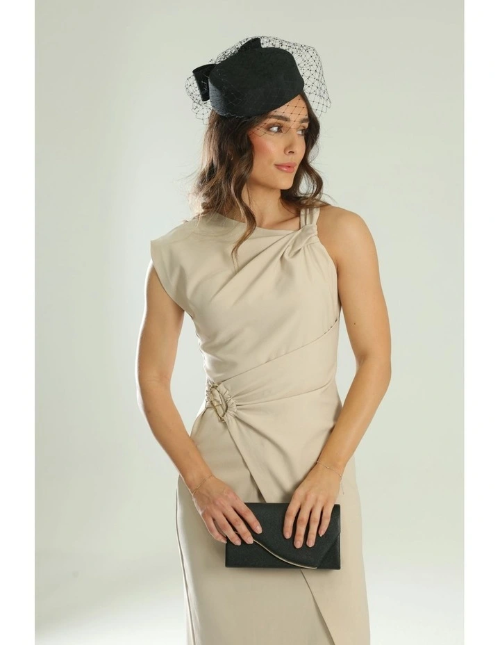 Jacqui Racewear Pillbox Hat in Black image 4