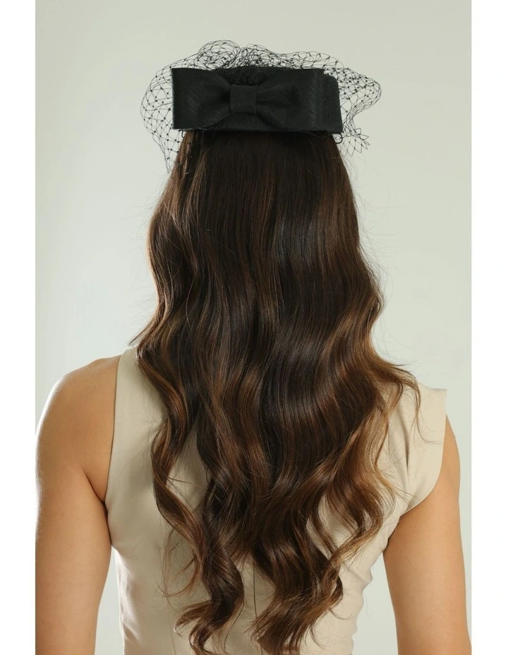 Jacqui Racewear Pillbox Hat in Black image 6