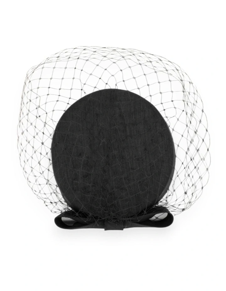 Jacqui Racewear Pillbox Hat in Black image 7