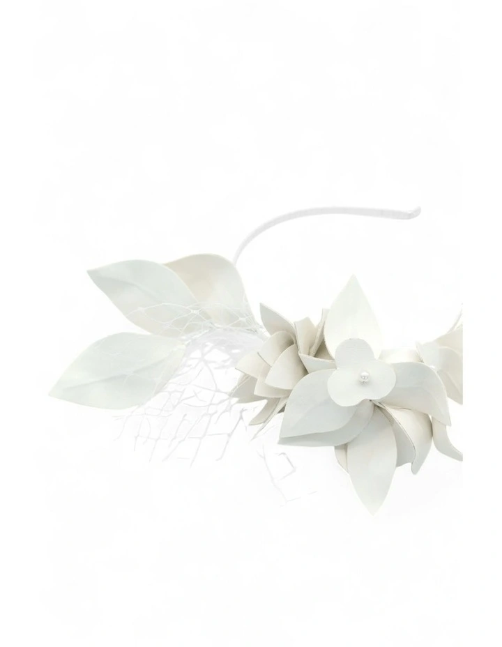 Dulcie Headpiece in White image 3