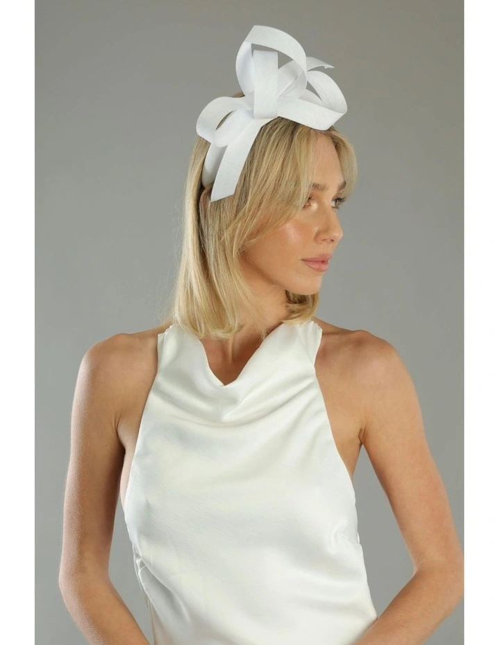 Mel Fascinator in White image 7