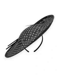 Domanique Plate Fascinator in Black