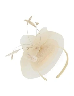 Elisa Fascinator in Cream
