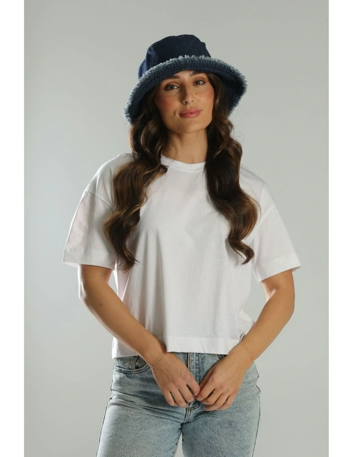 Jana Denim Bucket Hat in Indigo Blue image 1