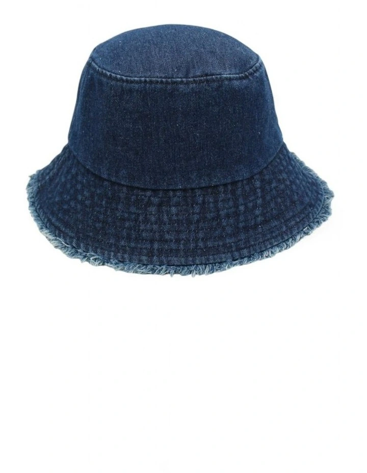 Jana Denim Bucket Hat in Indigo Blue image 3