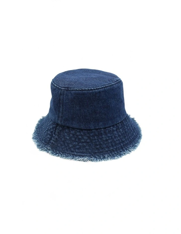 Jana Denim Bucket Hat in Indigo Blue image 4