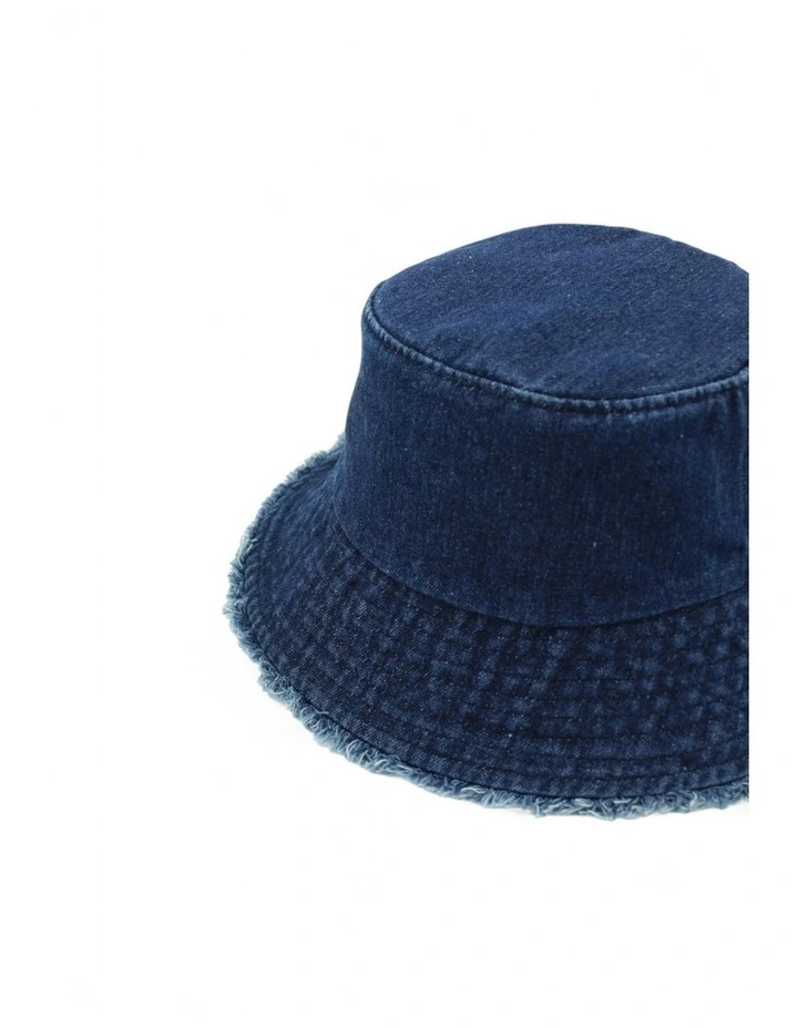 Jana Denim Bucket Hat in Indigo Blue image 5