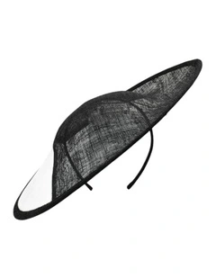 Niah Plate Fascinator in Black