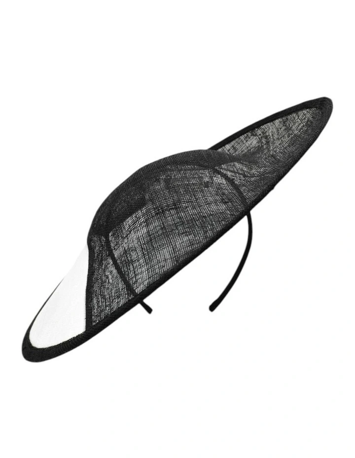 Niah Plate Fascinator in Black image 3