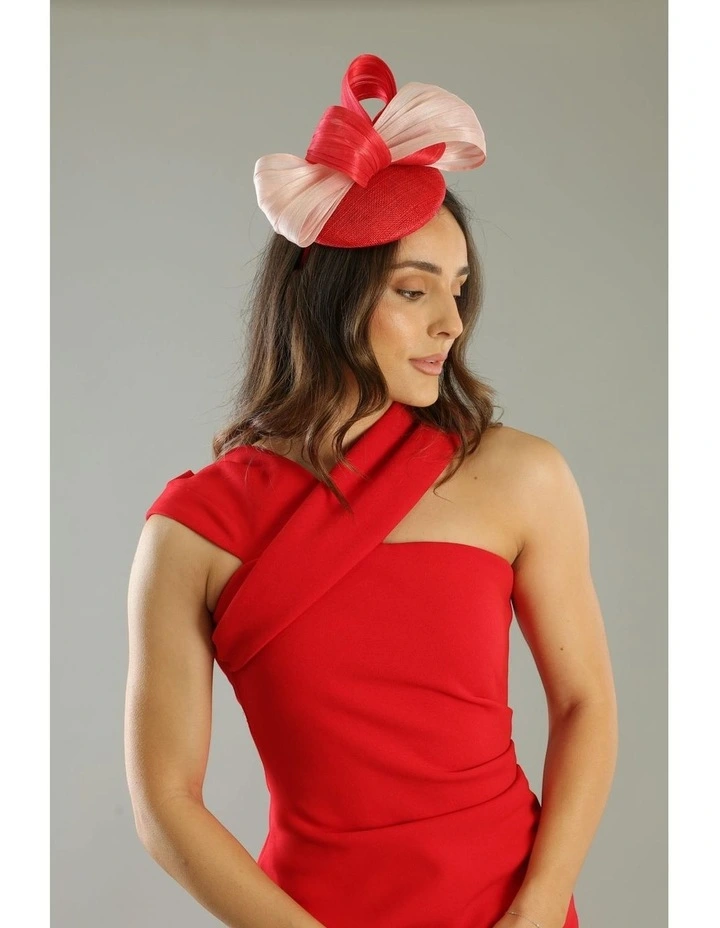 Heather Fascinator in Red image 2