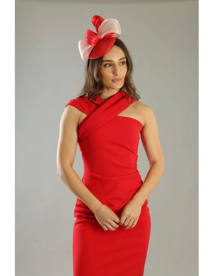 Heather Fascinator in Red image 2