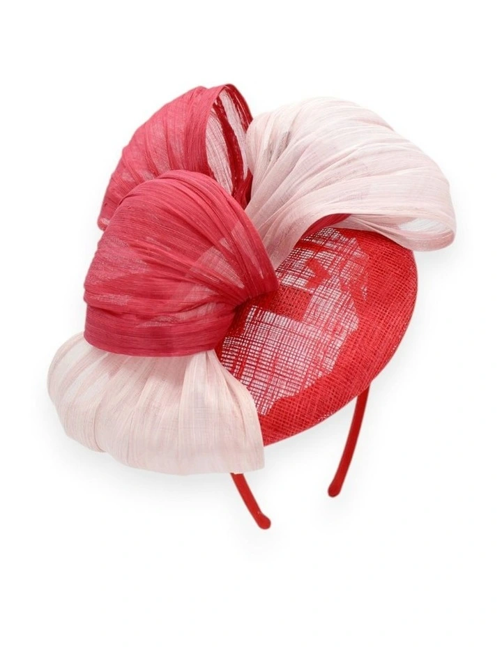 Heather Fascinator in Red image 3