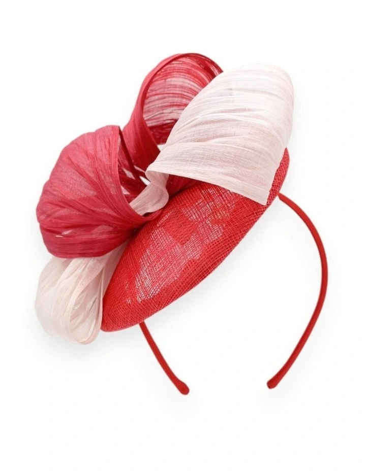 Heather Fascinator in Red image 4