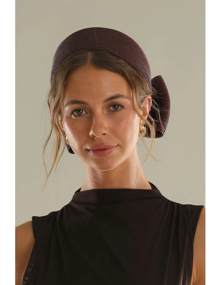 Tara Racewear Pillbox Hat in Dark Cherry Red image 2