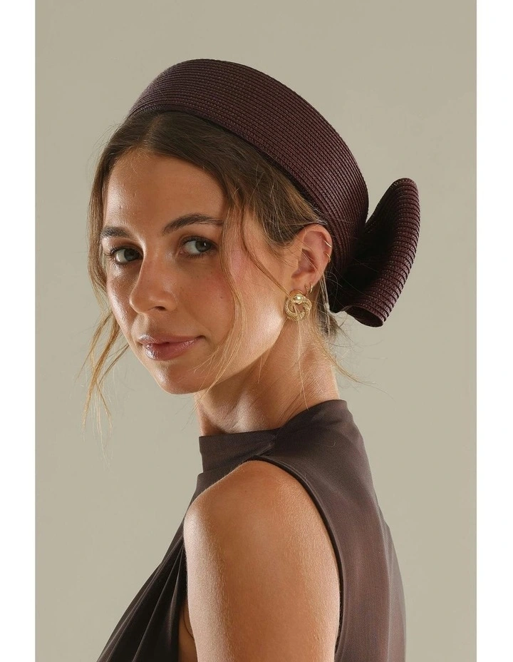 Tara Racewear Pillbox Hat in Dark Cherry Red image 3