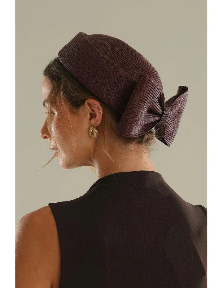Tara Racewear Pillbox Hat in Dark Cherry Red image 5