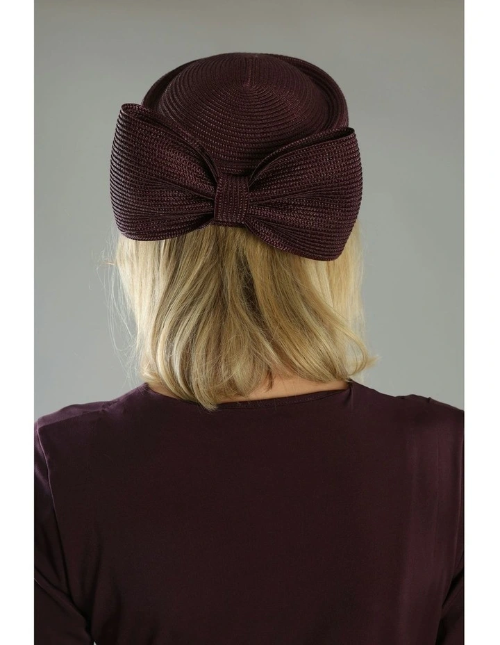 Tara Racewear Pillbox Hat in Dark Cherry Red image 6