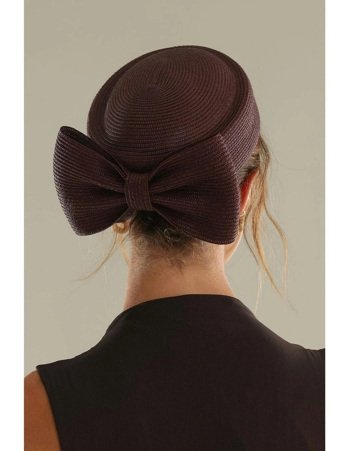 Tara Racewear Pillbox Hat in Dark Cherry Red image 7
