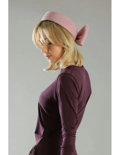 Tara Racewear Pillbox Hat in Dusty Pink