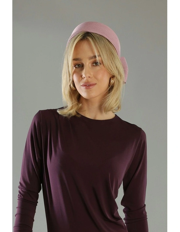Tara Racewear Pillbox Hat in Dusty Pink image 2