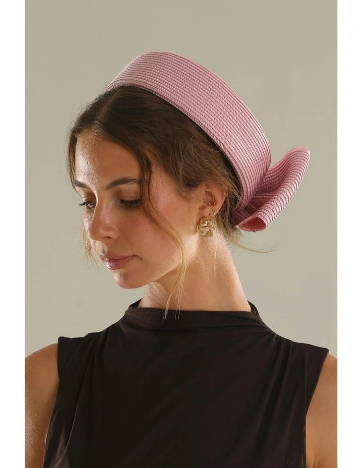 Tara Racewear Pillbox Hat in Dusty Pink image 2