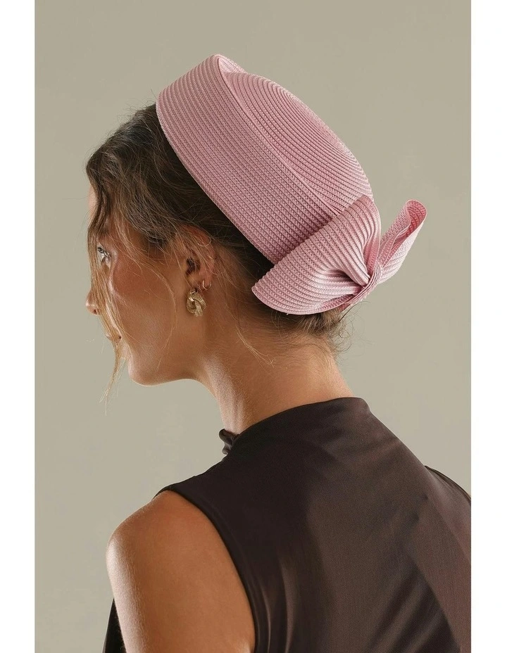 Tara Racewear Pillbox Hat in Dusty Pink image 5
