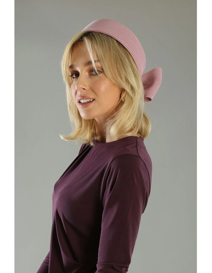 Tara Racewear Pillbox Hat in Dusty Pink image 6