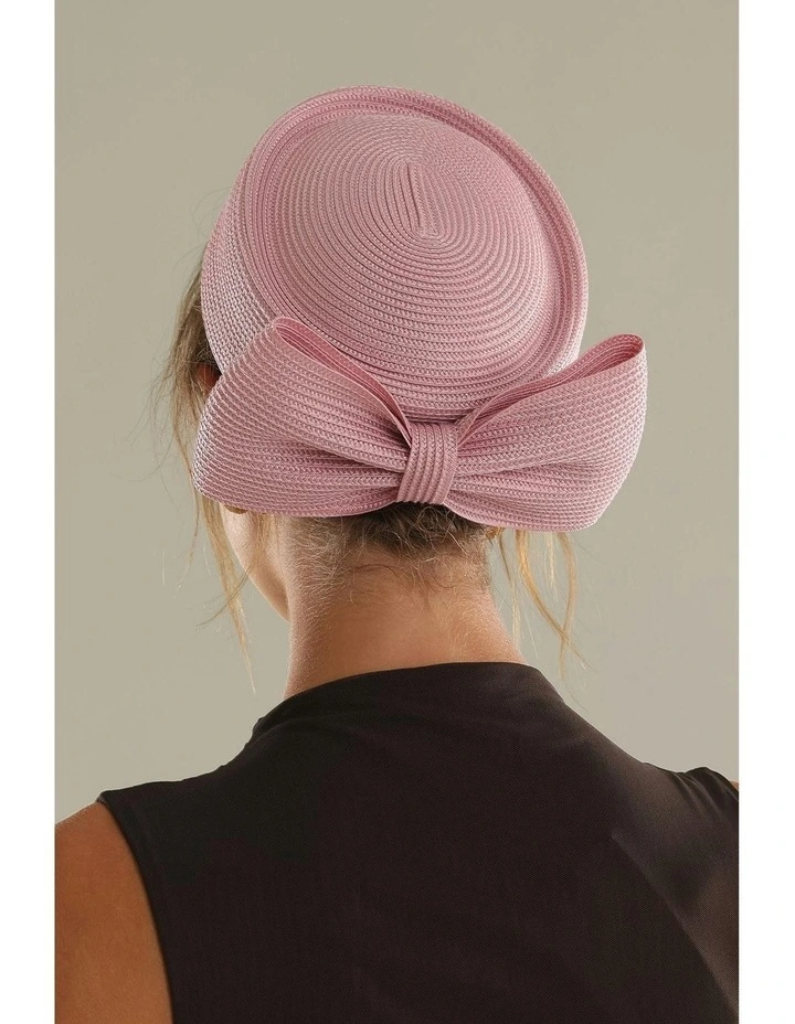 Tara Racewear Pillbox Hat in Dusty Pink image 7