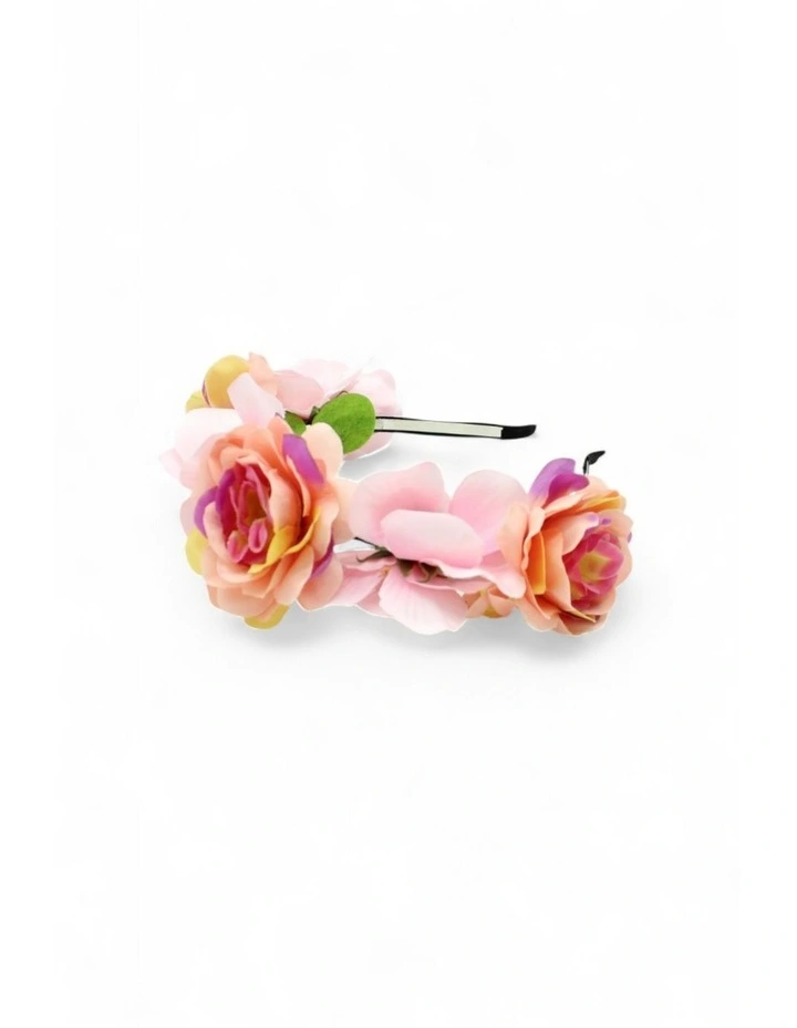 Amrita Flower Crown in Pink image 5