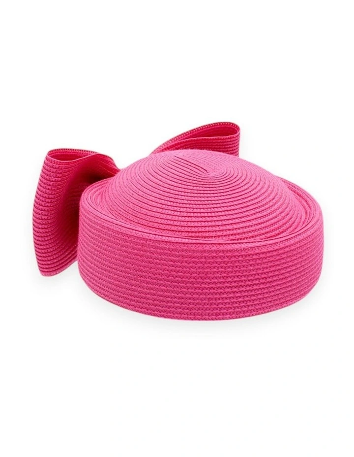 Tara Racewear Pillbox Hat in Hot Pink image 3