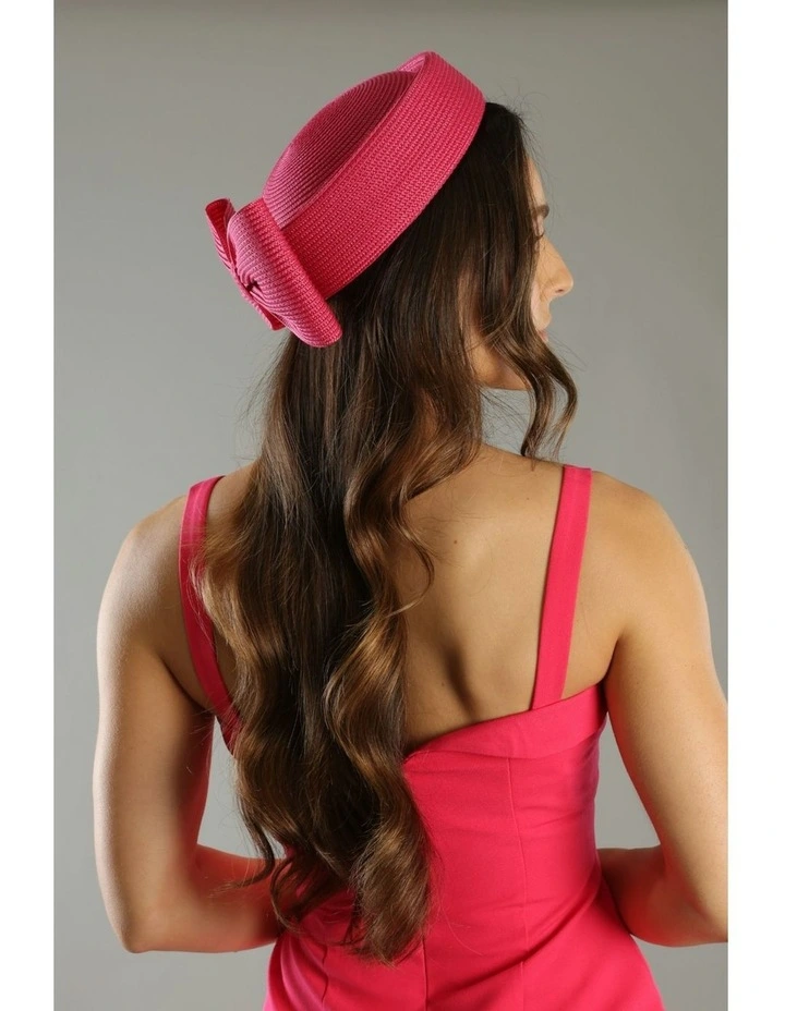 Tara Racewear Pillbox Hat in Hot Pink image 6