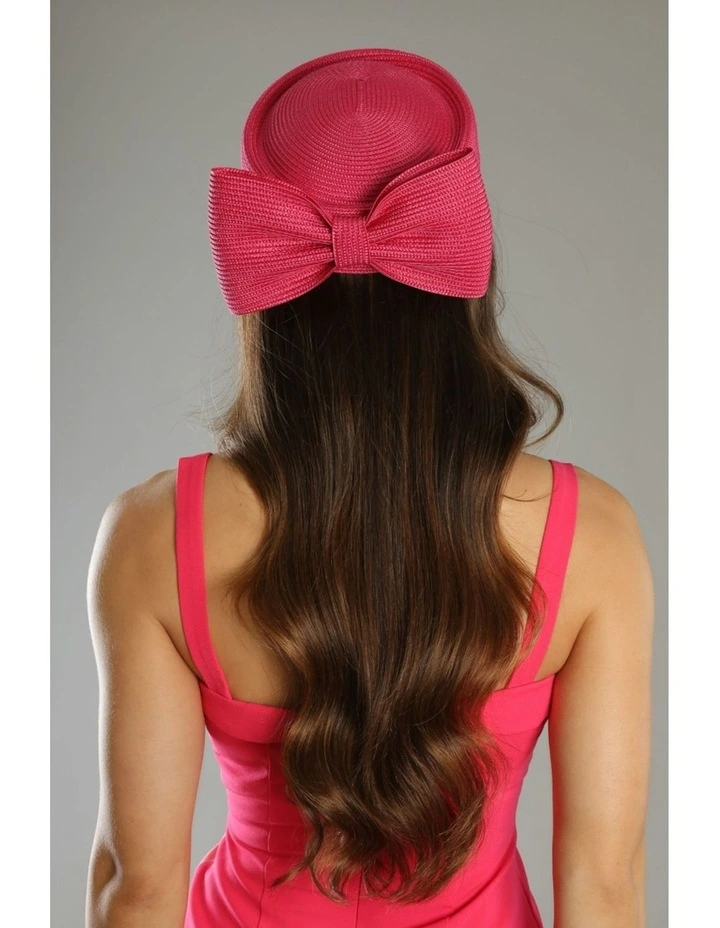 Tara Racewear Pillbox Hat in Hot Pink image 7