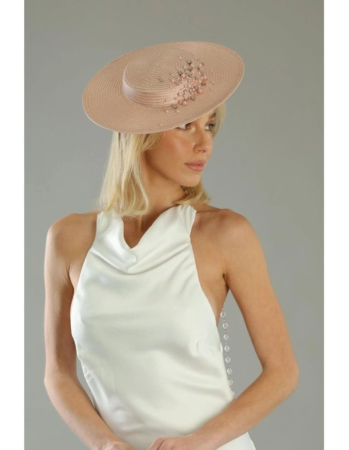 Celia Racewear Plate Hat in Pink image 2