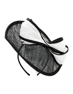 Xanthia Fascinator in Black/White