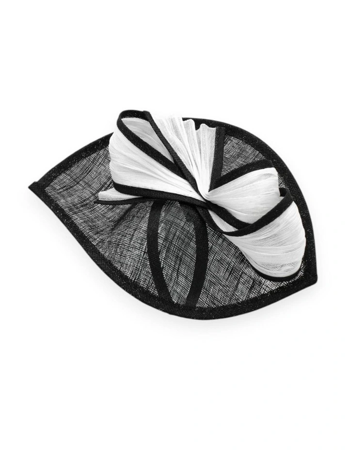 Xanthia Fascinator in Black/White image 3