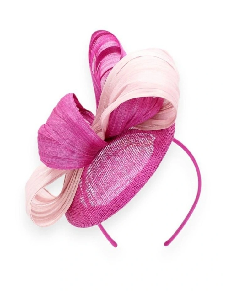 Heather Fascinator in Hot Pink image 3