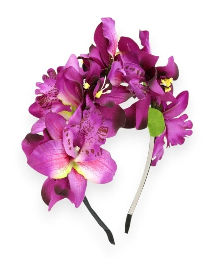 Amrita Flower Crown in Purple image 3