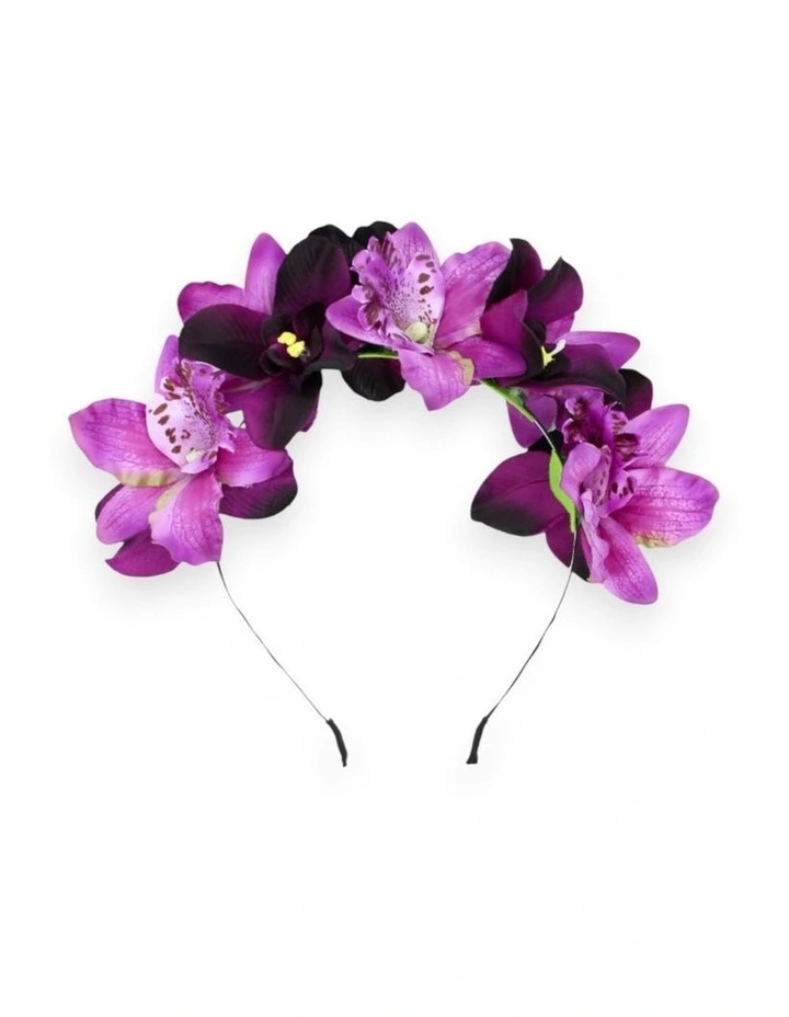 Amrita Flower Crown in Purple image 4