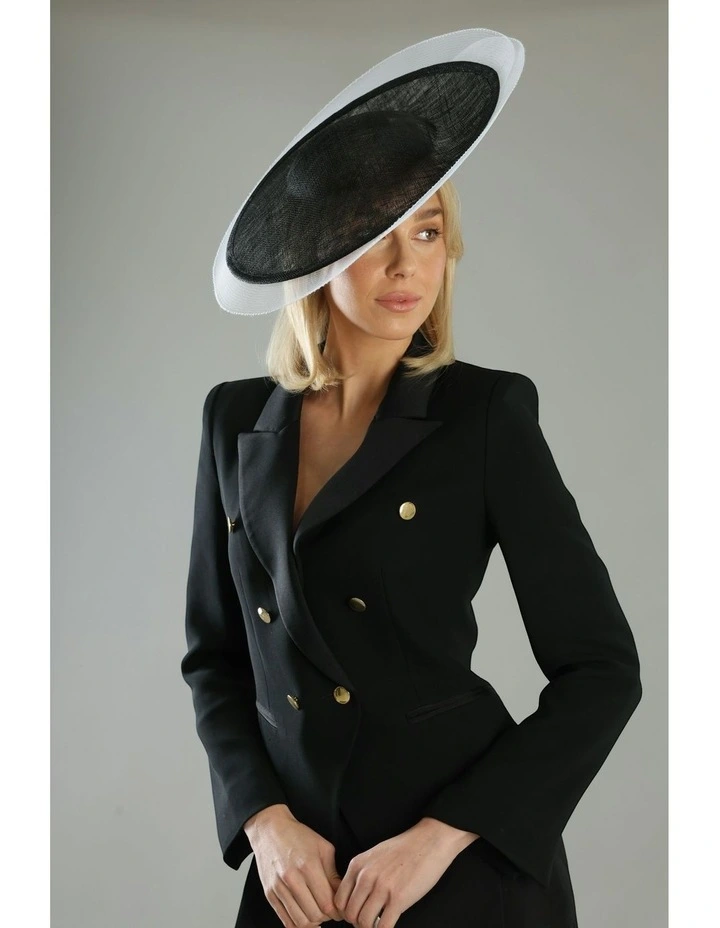 Viviana Plate Fascinator in Black image 1