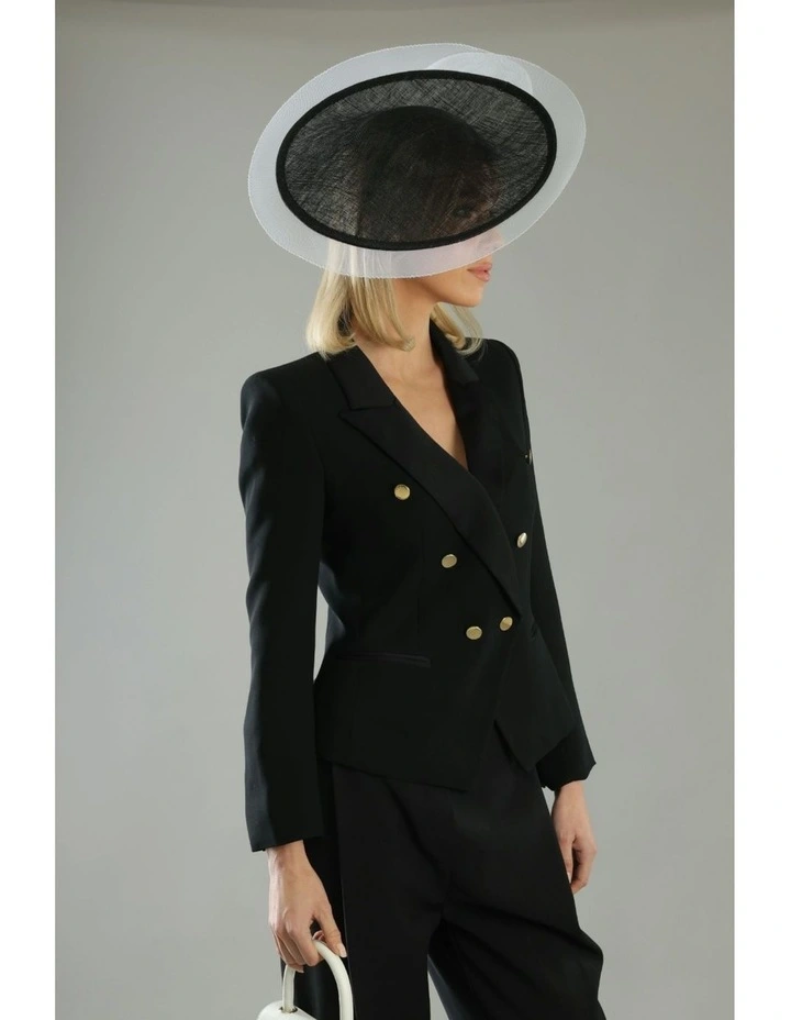 Viviana Plate Fascinator in Black image 5