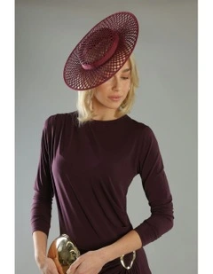 Cassy Racewear Boater in Dark Cherry Red