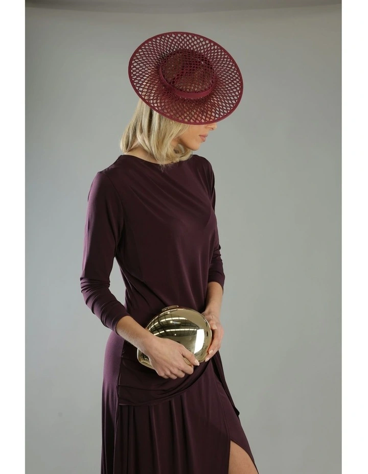 Cassy Racewear Boater in Dark Cherry Red image 3