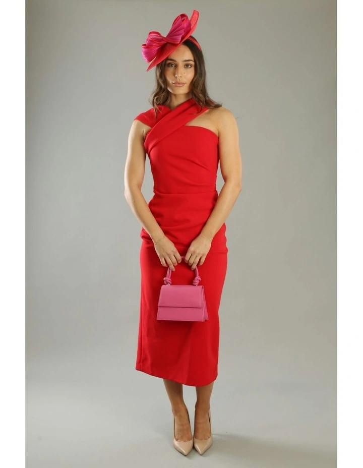 Xanthia Fascinator in Red and Pink image 2