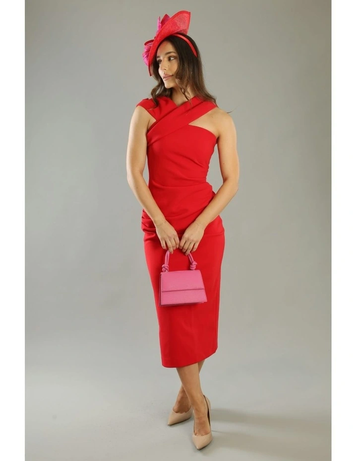 Xanthia Fascinator in Red and Pink image 4
