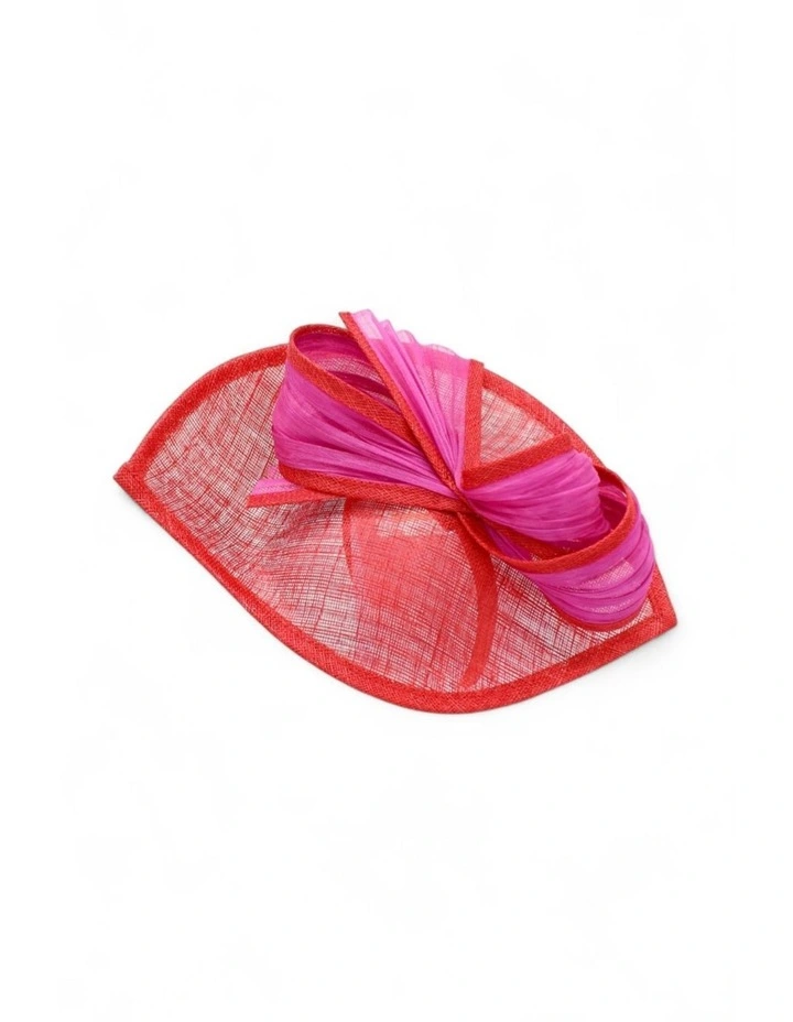 Xanthia Fascinator in Red/Pink image 5