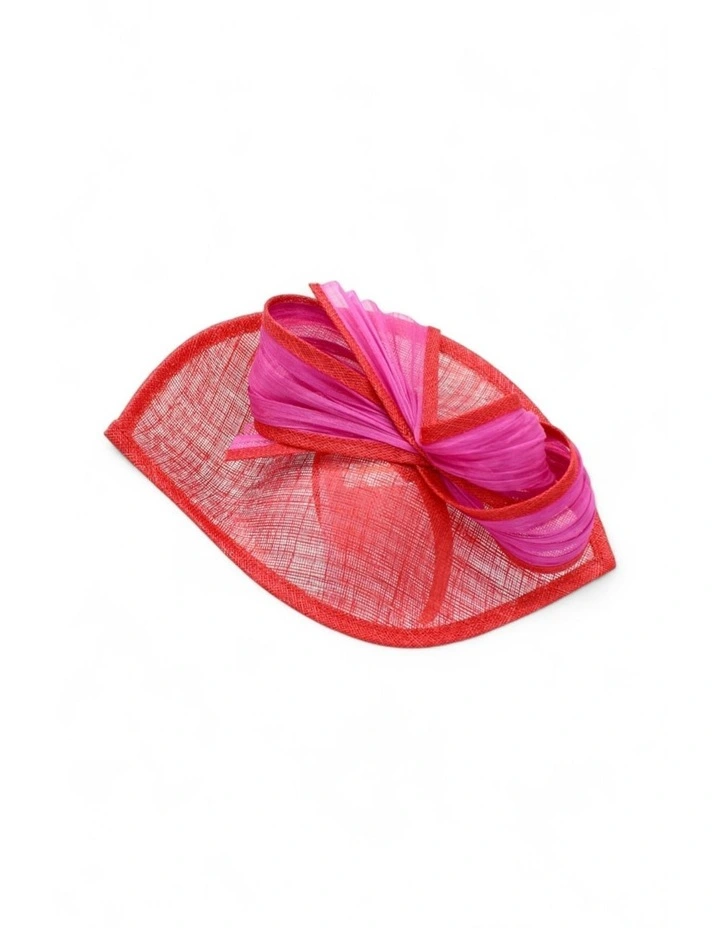 Xanthia Fascinator in Red and Pink image 6