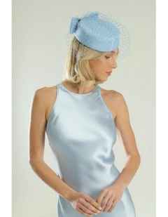 Jacqui Racewear Pillbox Hat in Blue
