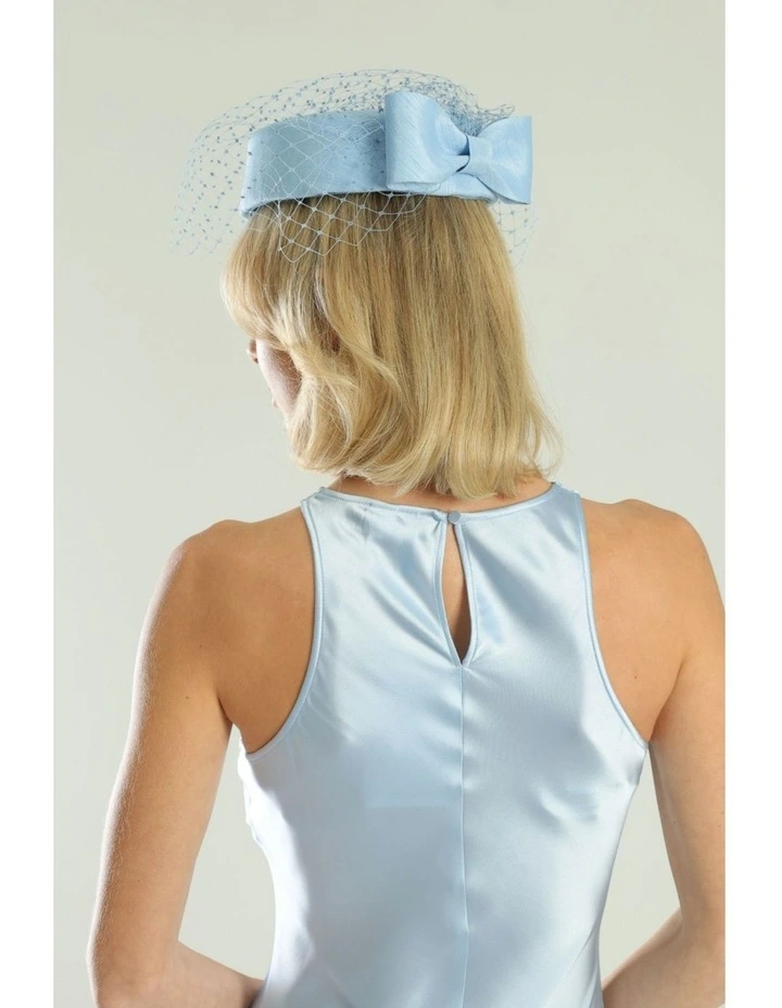Jacqui Racewear Pillbox Hat in Blue image 4